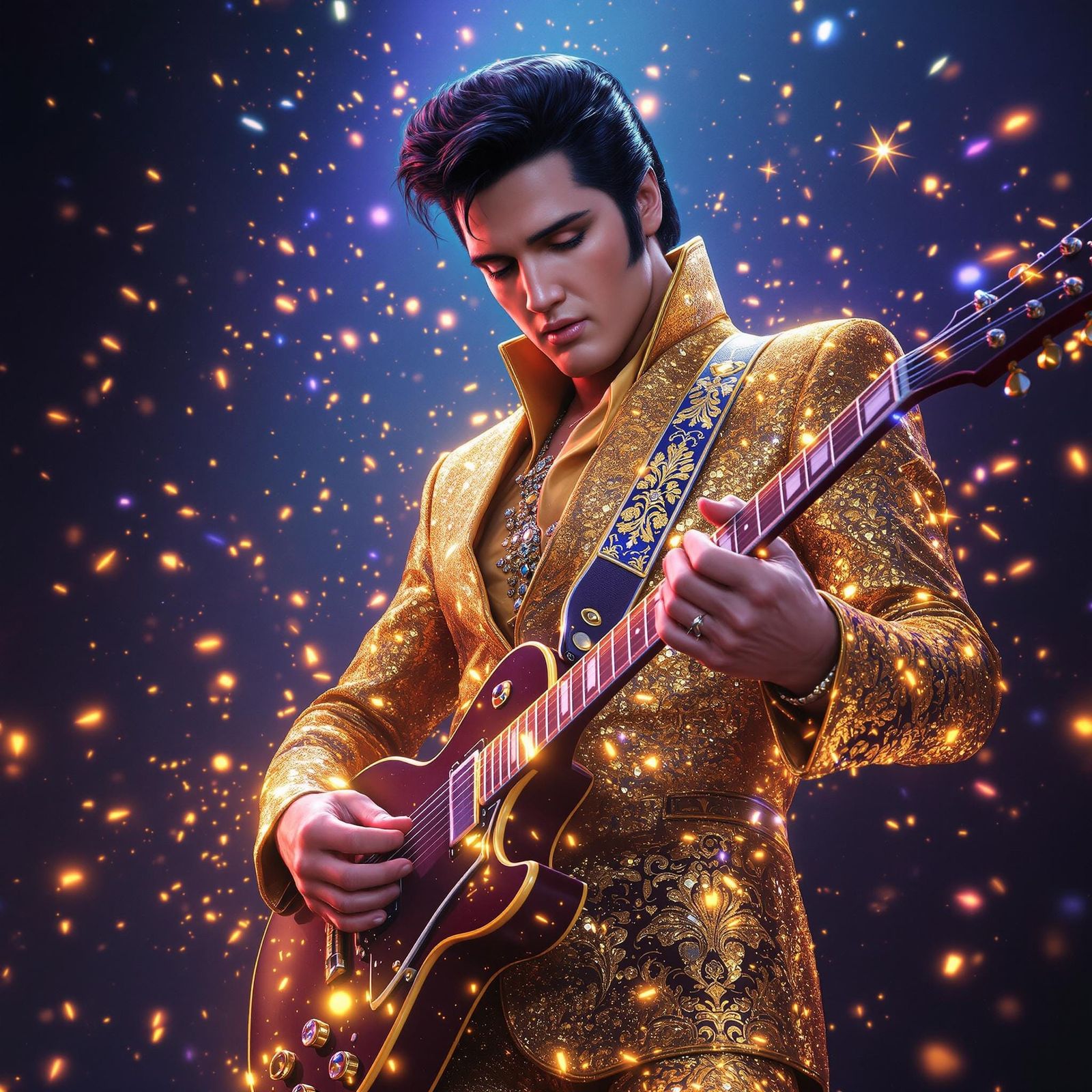 Elvis Presley in Golden Lamé, Cosmic Aura