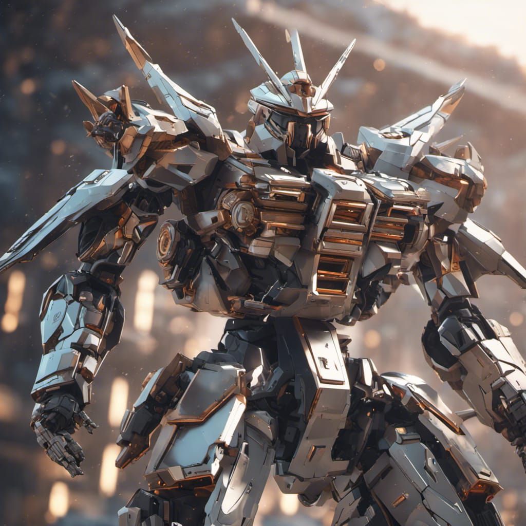 Aztec Gundam Mech in Sci-Fi Setting