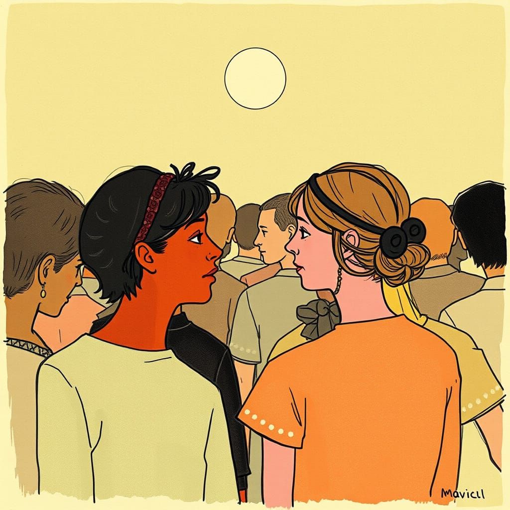 Surreal Crowd Scene Exploring Recognition and Connection