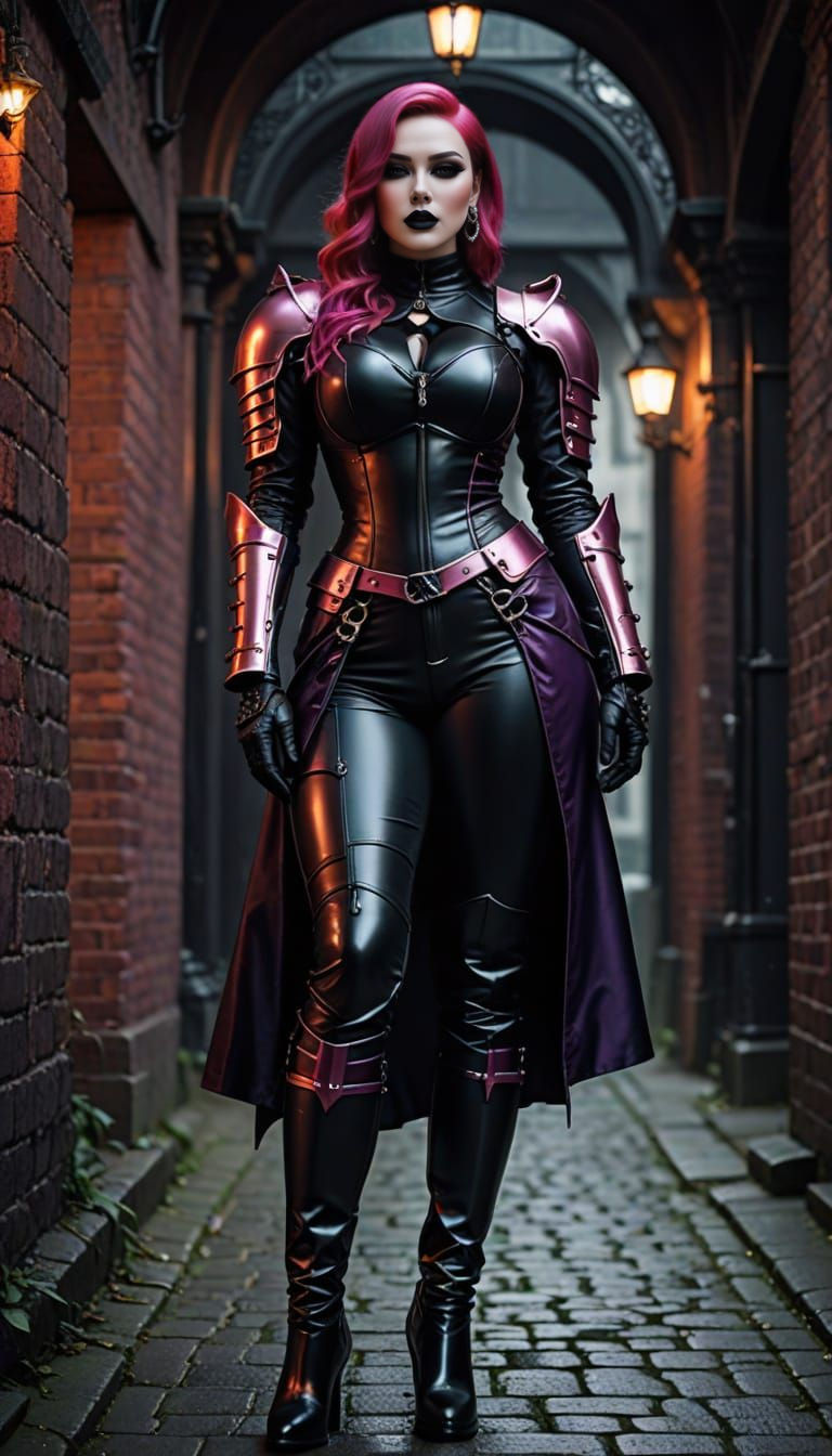 Gothic Goddess in Latex Armor