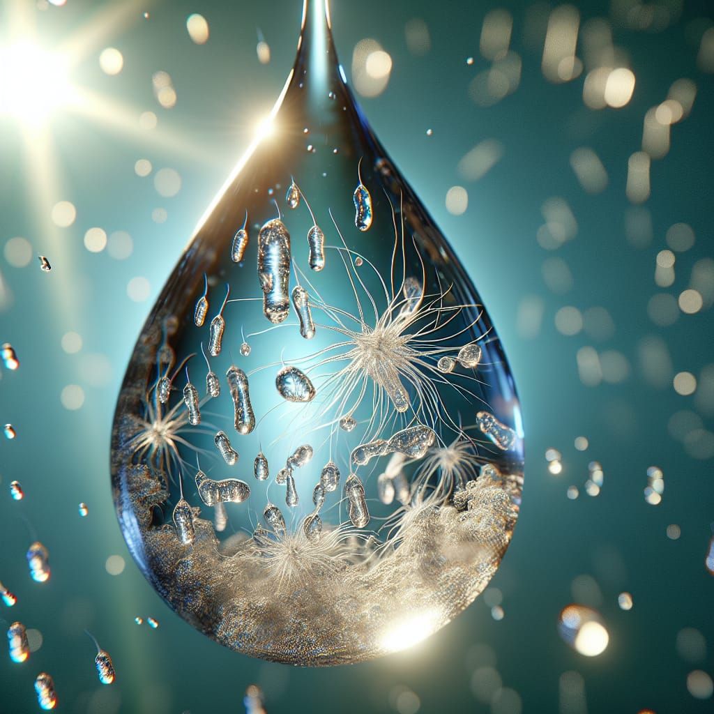 Microscopic Plankton in Sea Water: Macro Photography