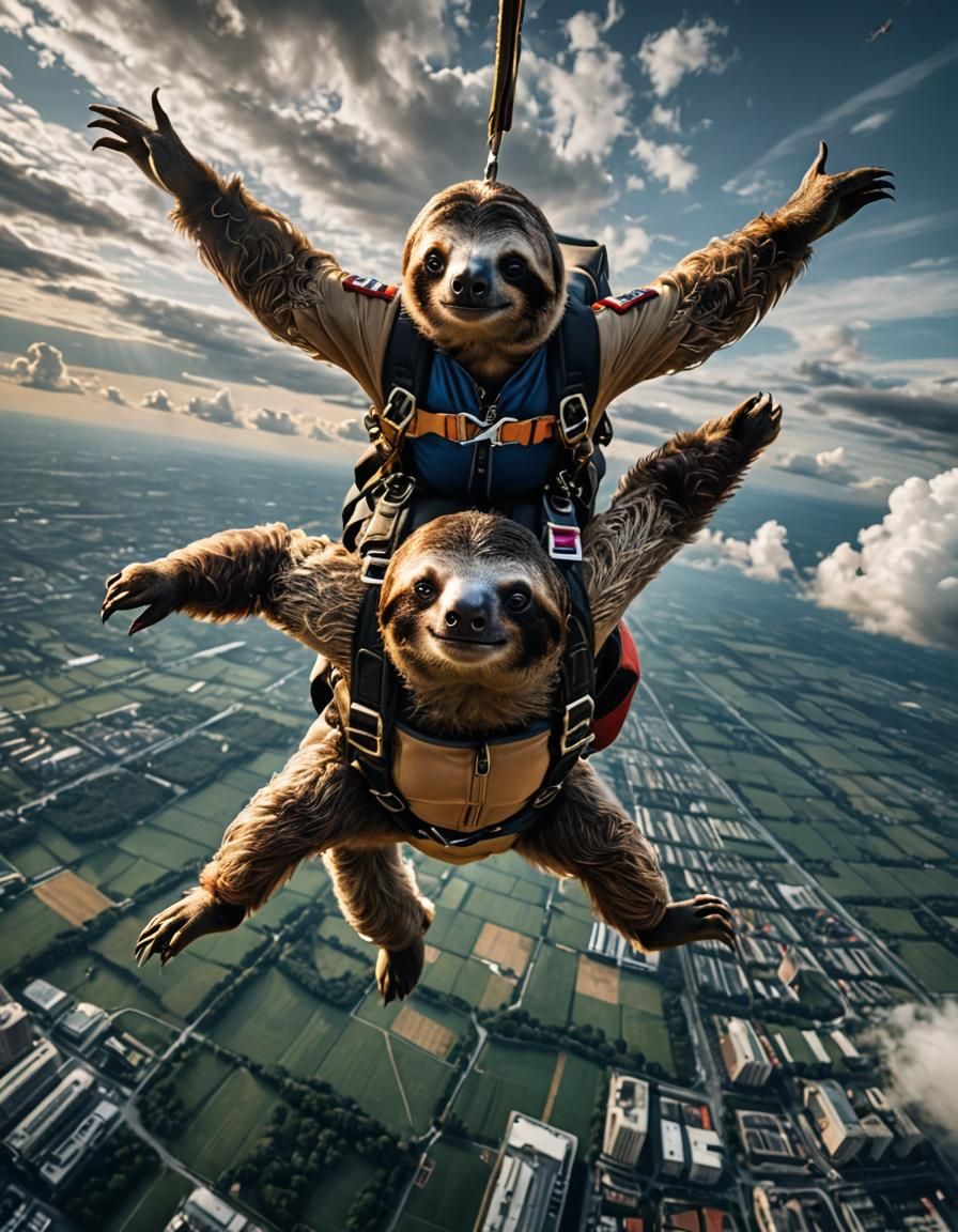 sloth skydiving