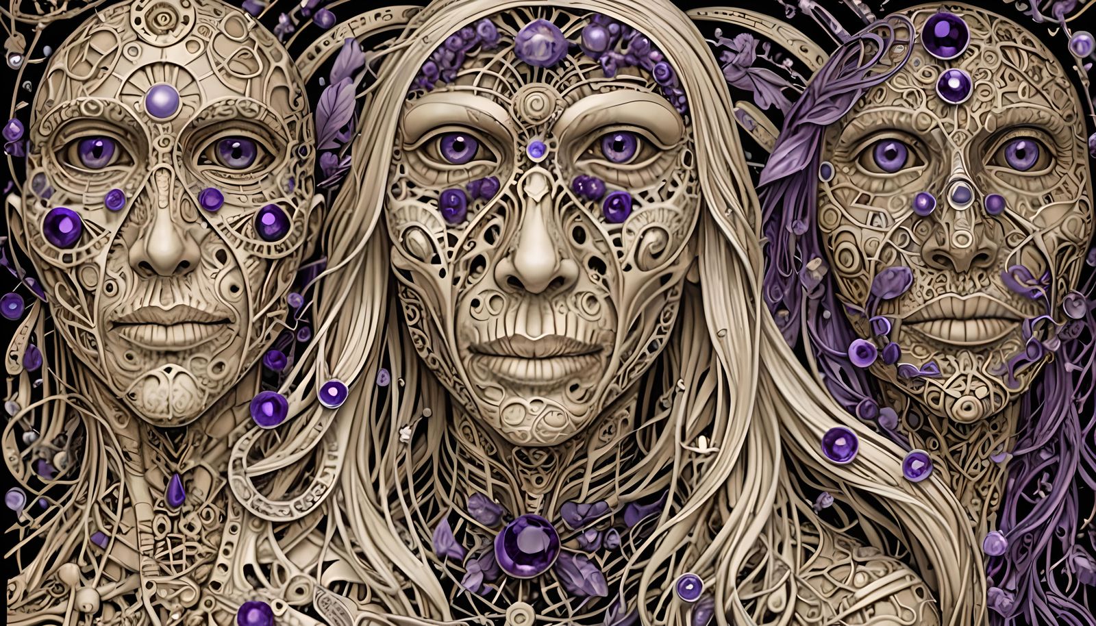 Australian Berserker: Fractal Amethyst Heart