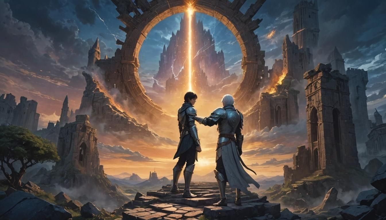 Magic Knights Guard Portal to Other Worlds