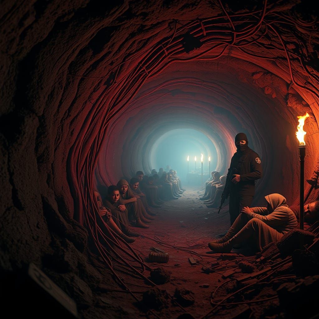 Bound Captives in Gaza's Underground Lair