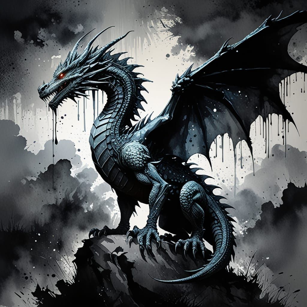 Dragon Gate in Luminous Watercolor Style