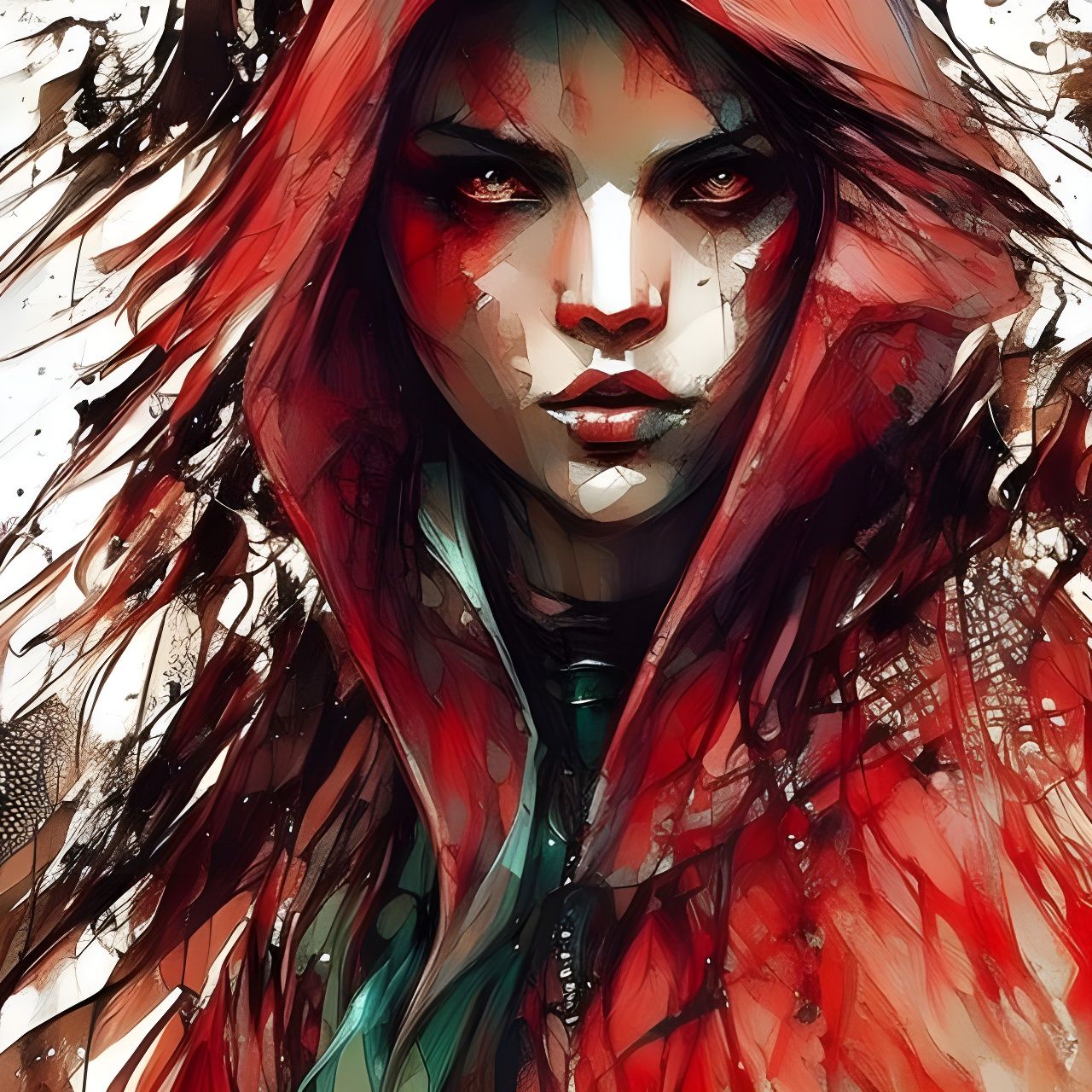 Red Riding Hood Warrior Princess Portrait
