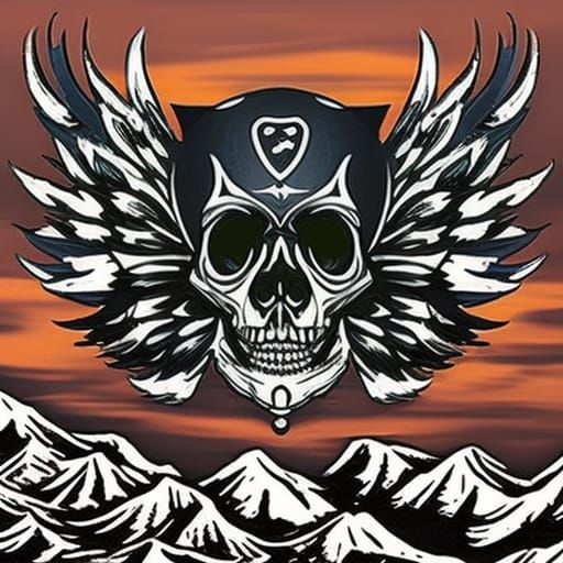 Frog Skeleton Dances in Flames: Cyberpunk Album Art