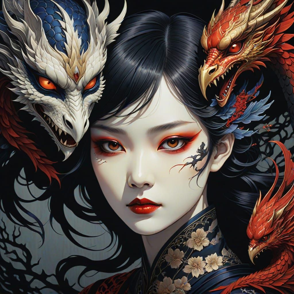 Vampire and Fairy Merge with Phoenix and Dragon