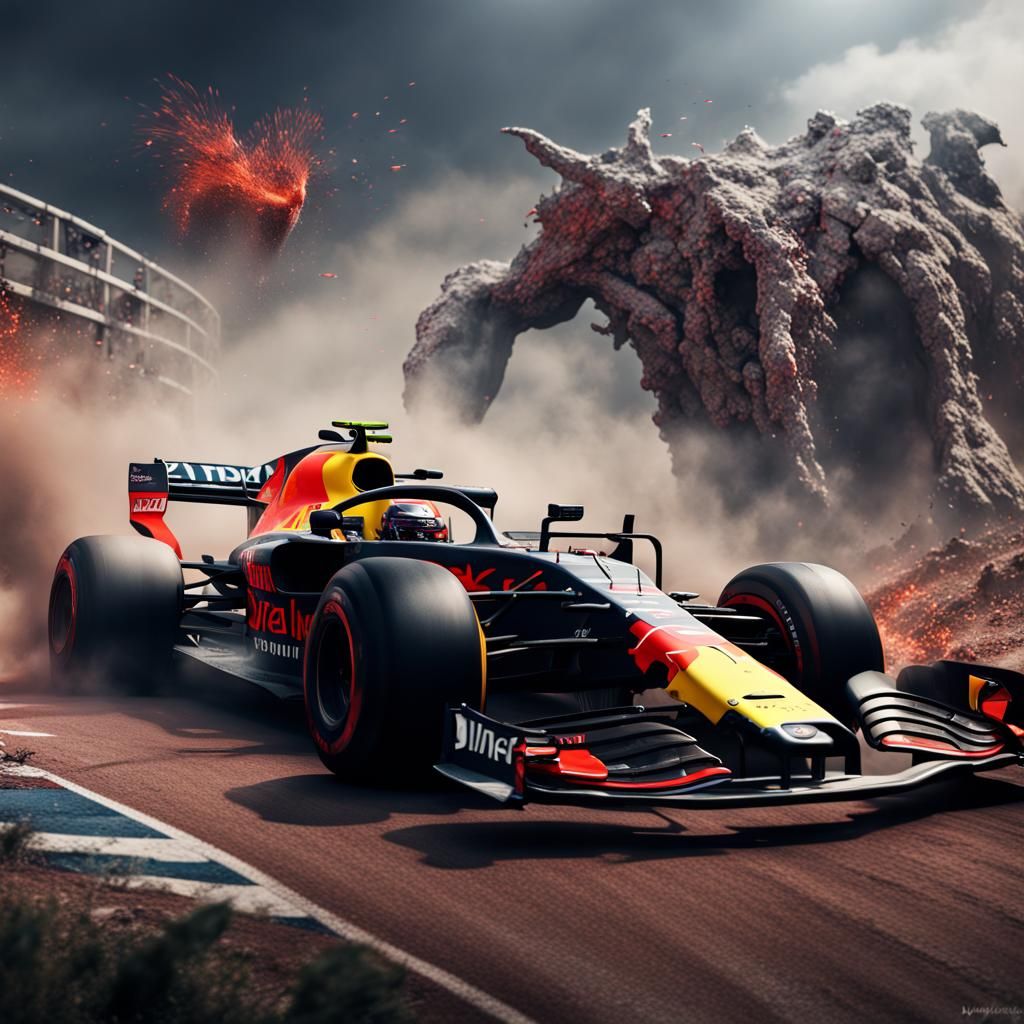 Angry Max Verstappen in Detailed Fantasy Art