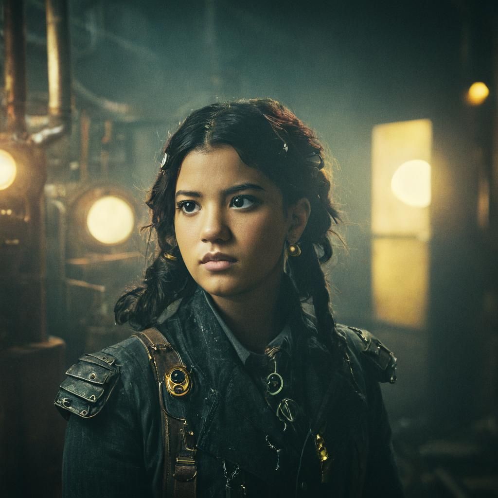 Steampunk Character Portrait in Cinematic Film Style