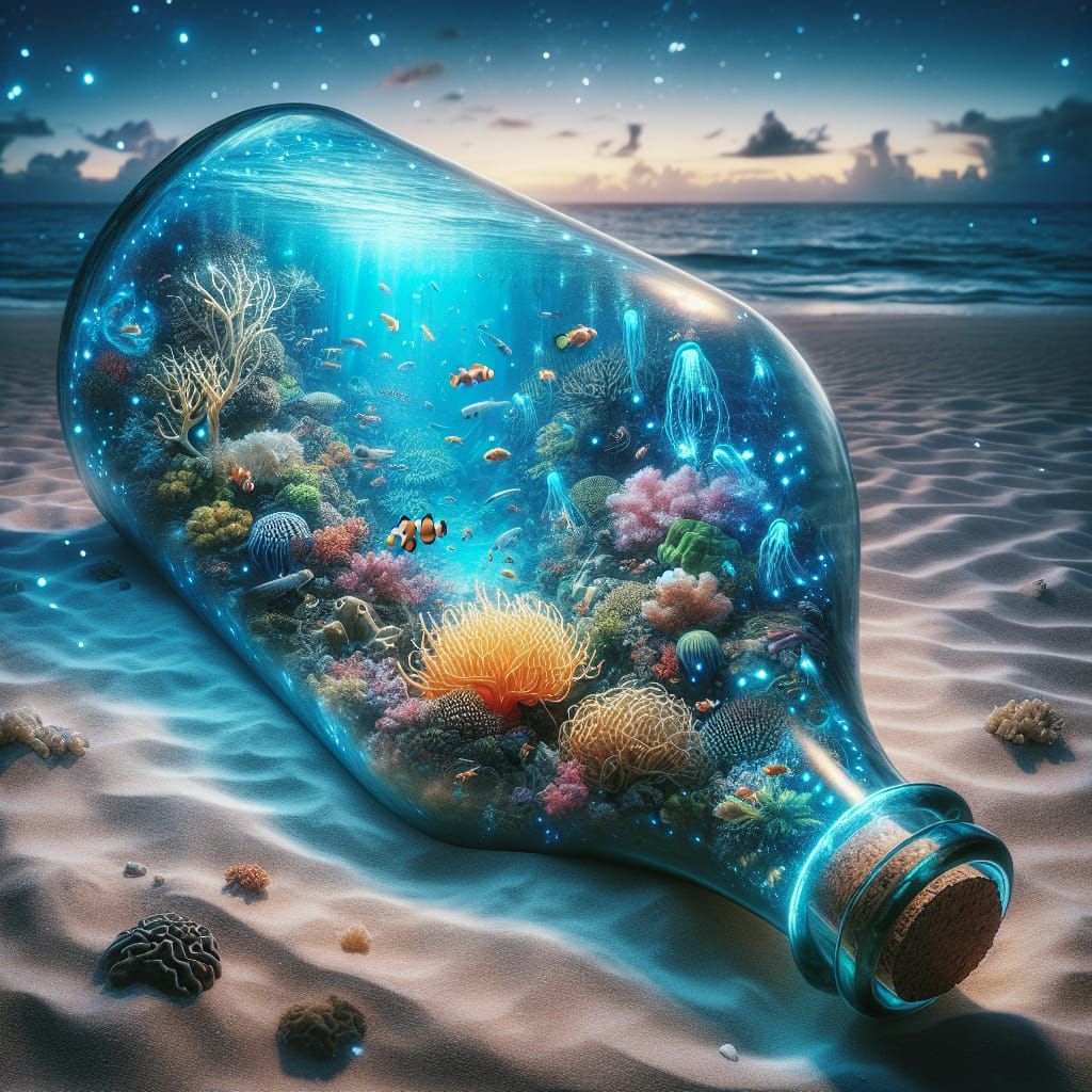 Coral Reef in a Bottle: Underwater Paradise