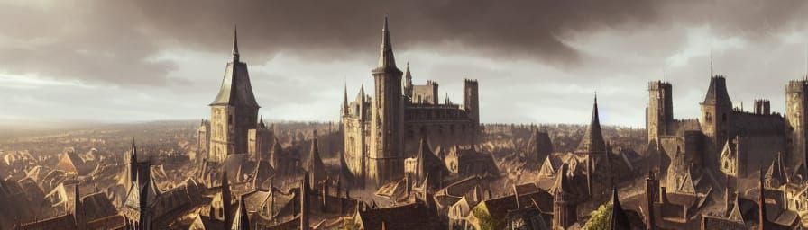 Epic Medieval Royal Capital in Gothic Style
