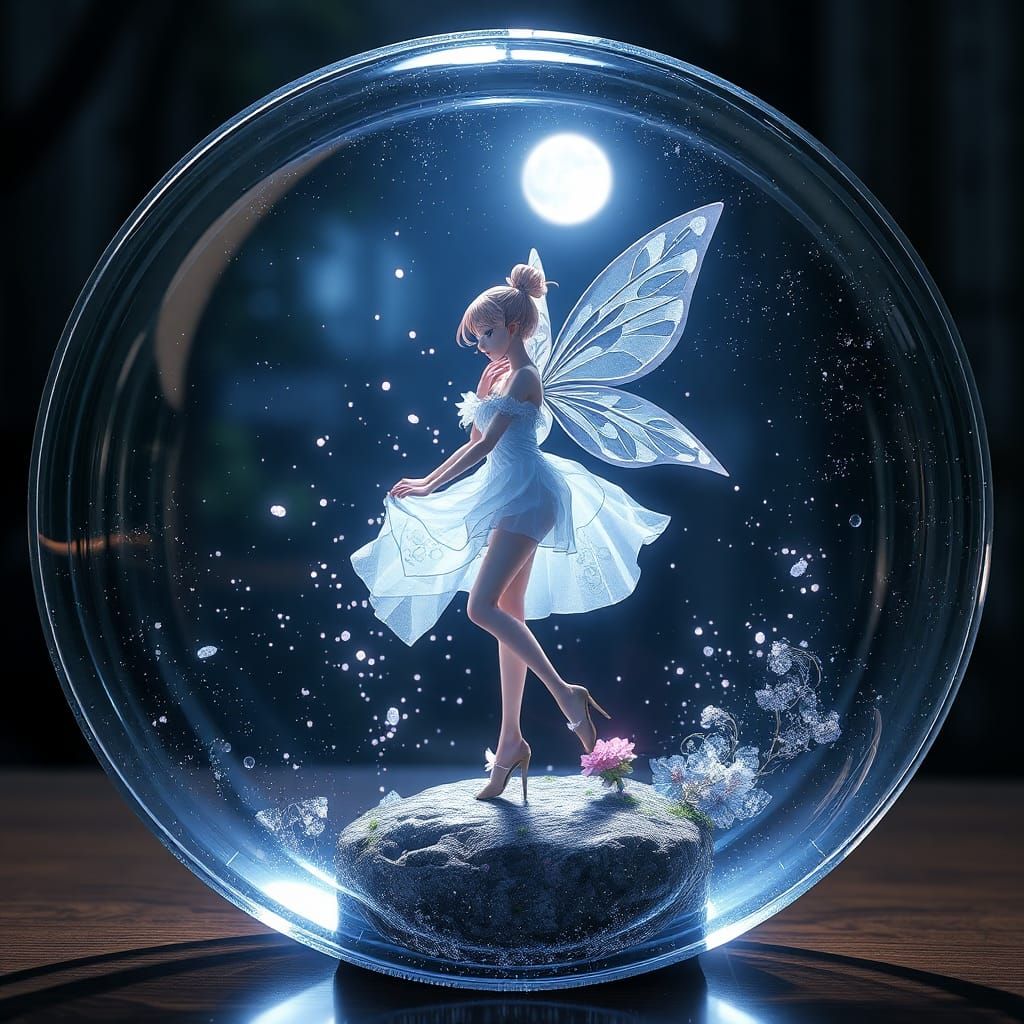 Fairy Dances in Moonlight: 3D Anime Art