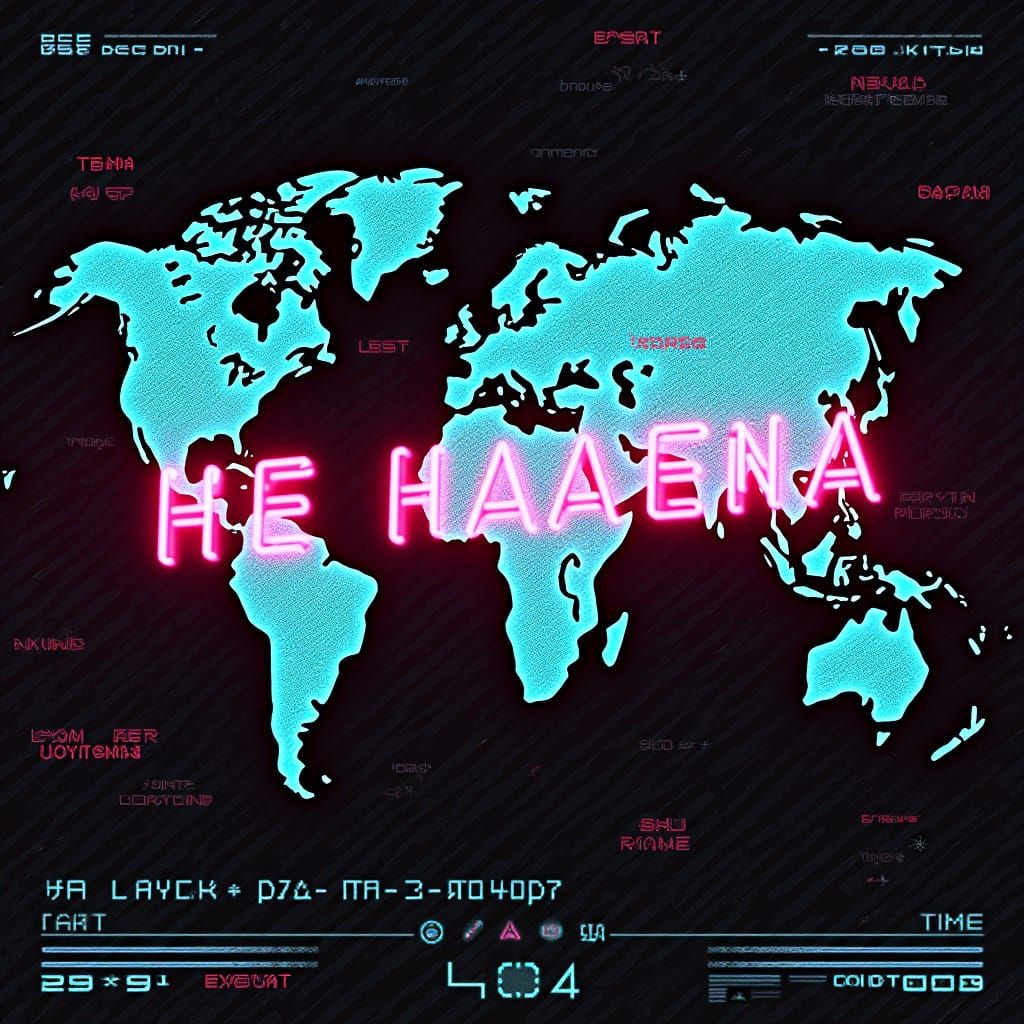 Vaporwave Glitch Art with Cyrillic Text and Digital Corrupti...