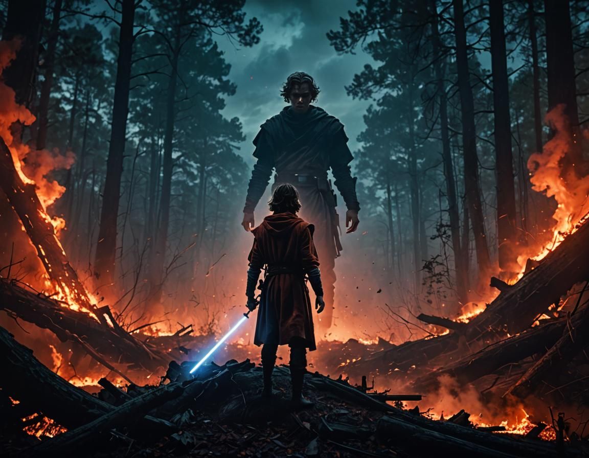 Young Skywalker in Ominous Twilight Forest