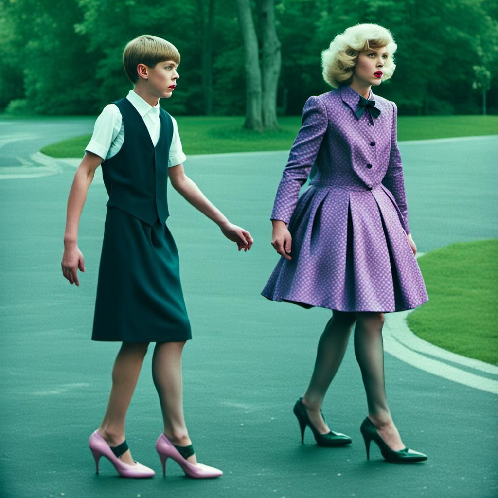 Dramatic Film Still: Mother Discovers Son Crossdressing