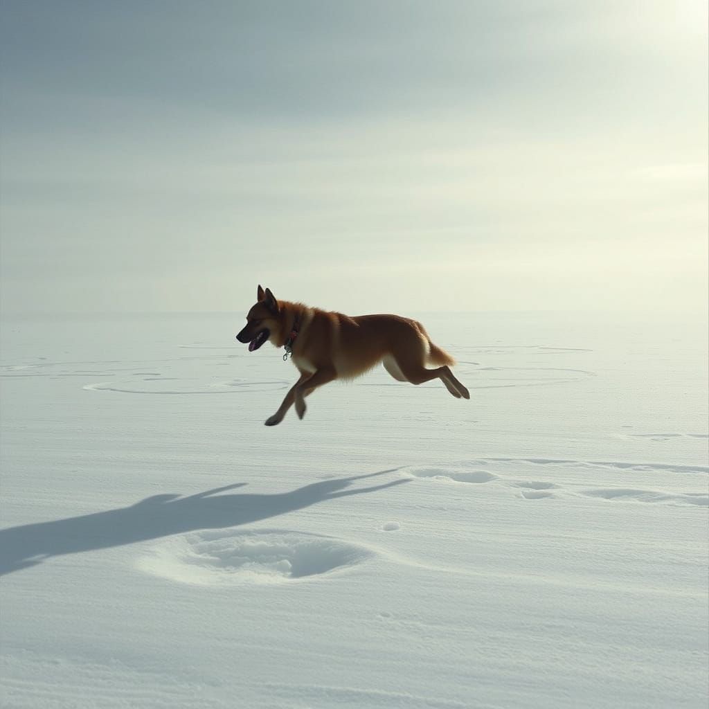Canine Ballet in Frozen Winter Landscapes