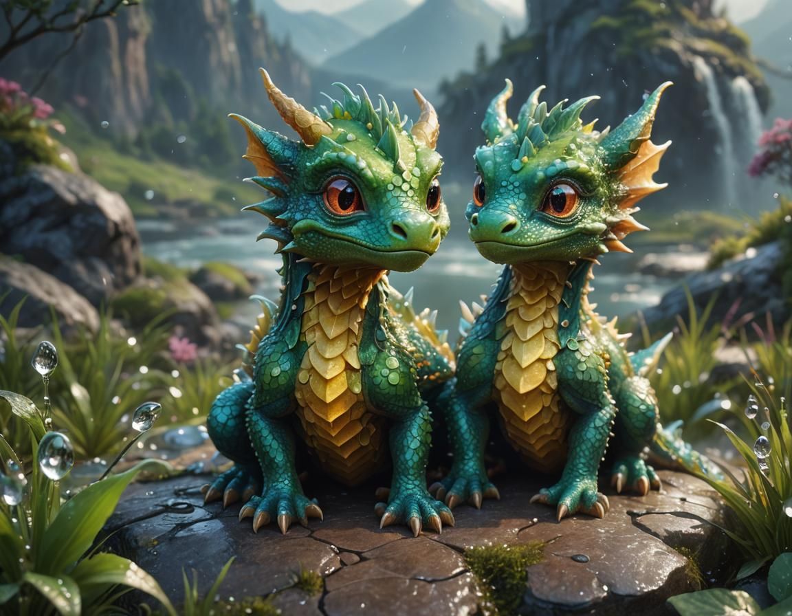 Adorable Dew Dragon Portrait in Ultra HD