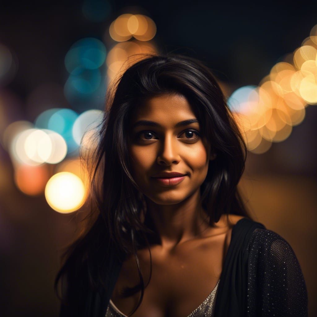 Stunning Portrait of an Indian Woman with Bokeh