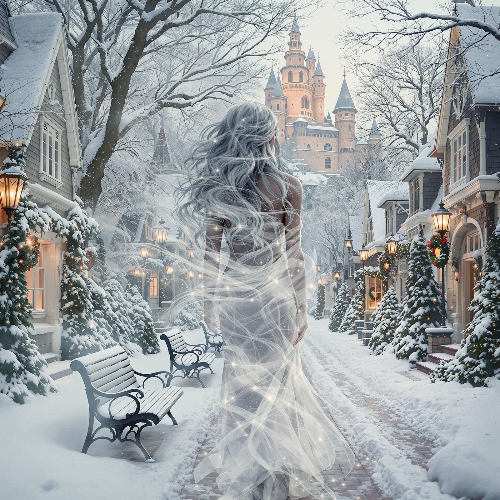 Winter Goddess in Snowy Whimsy