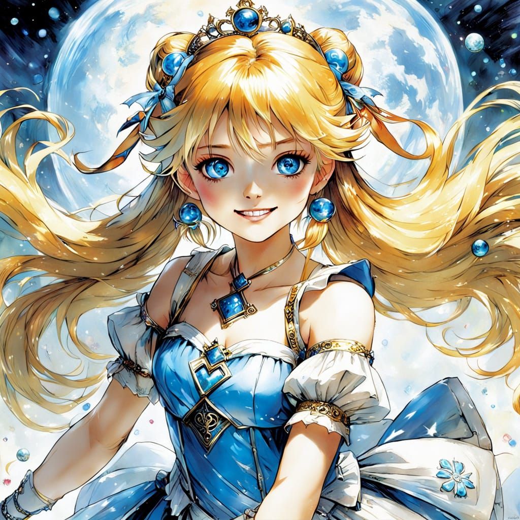 Anime Princess at the Ball: Digital Illustration