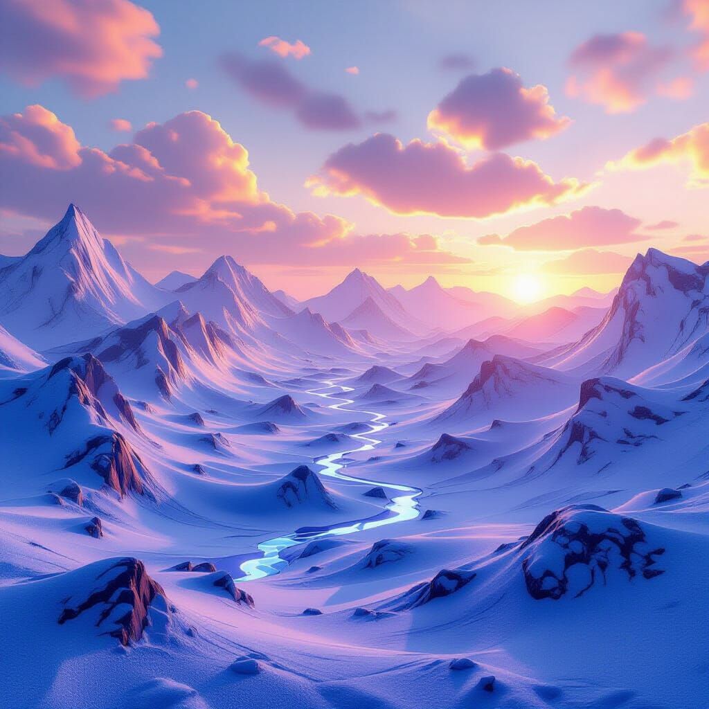 Abstract Landscape Desktop Background with High Detail