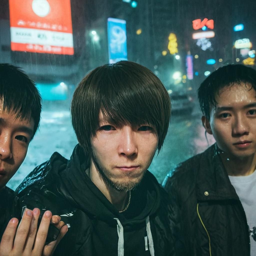 K-Pop Idol in Rainy Hong Kong: Cinematic Film Still