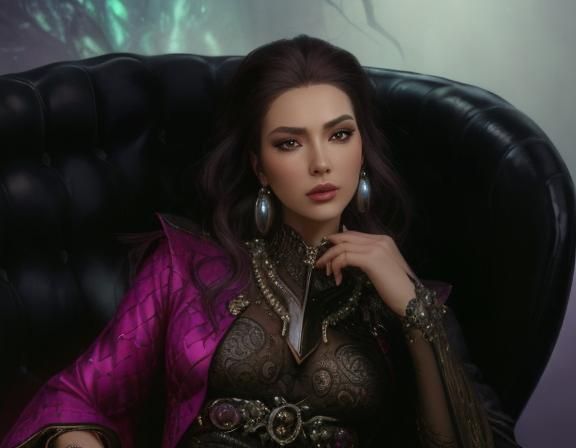 Futuristic Romulan Commander in Sci-Fi Comic Art