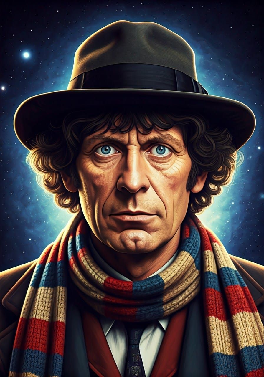 The Fourth Doctor in Hyper-Realistic Detail