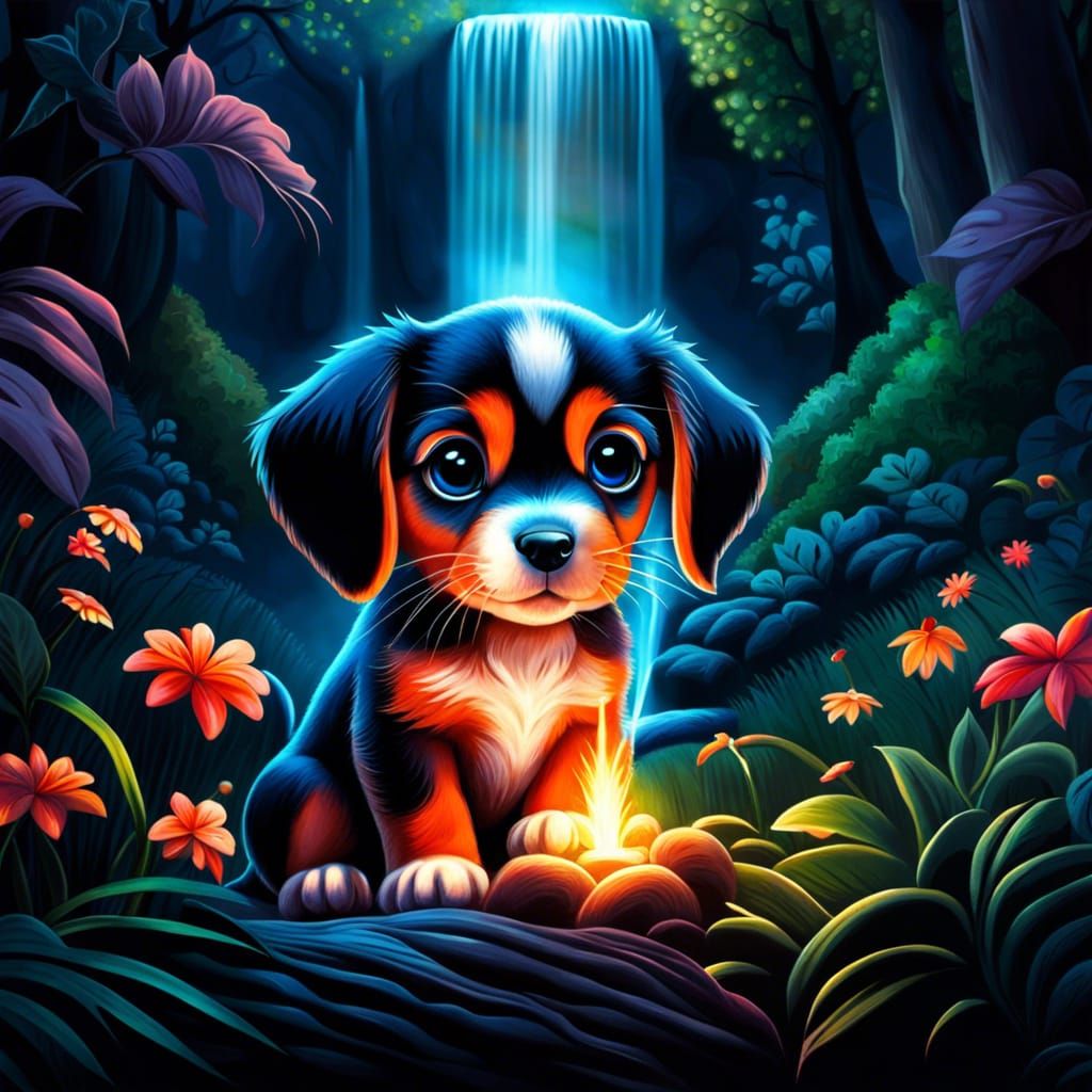 Waterfall Puppy 2