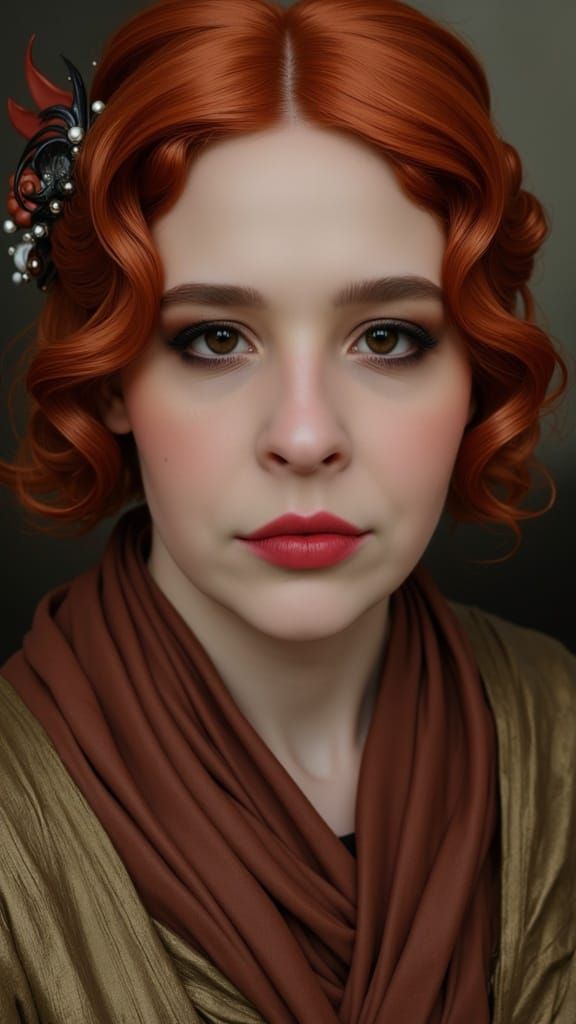 Hyperrealistic Portrait of a Regal Jedi Lady in Elegant Toga