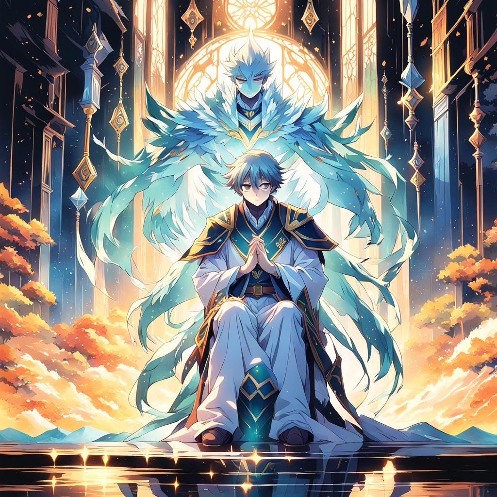 Anime Key Visual of Eldric and Azura Praying