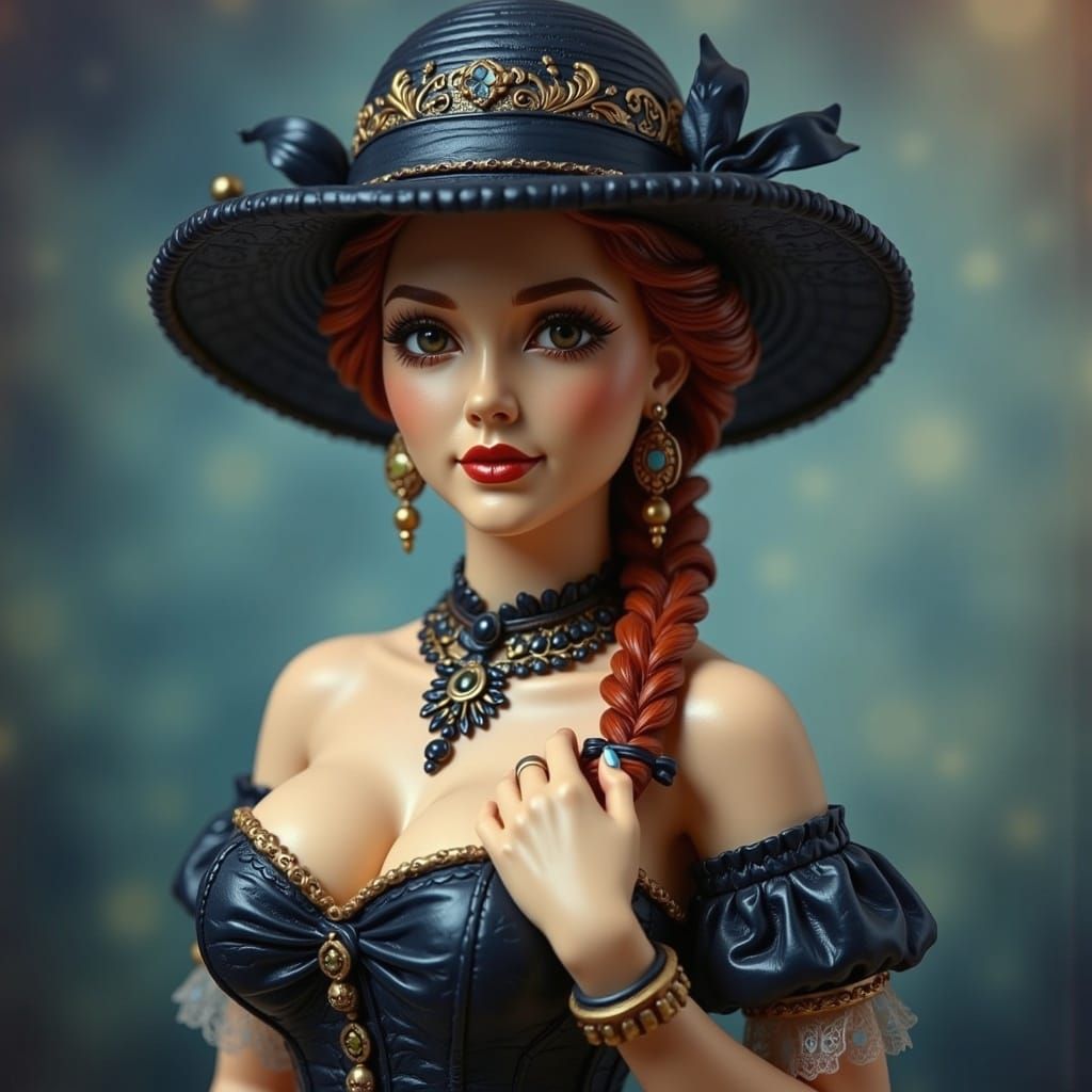 <lora:Western:1.0> Create a Close up Clean Oil Ink Airbrush Isolated Beautiful Portrait of a Woman, high Detailed, png S...