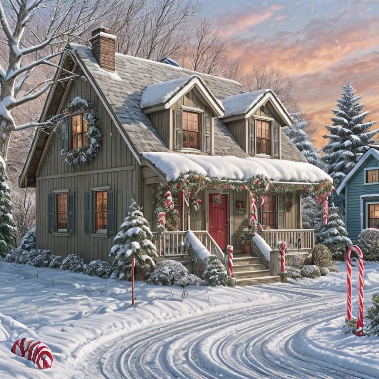 Whimsical Candy Cane Estate