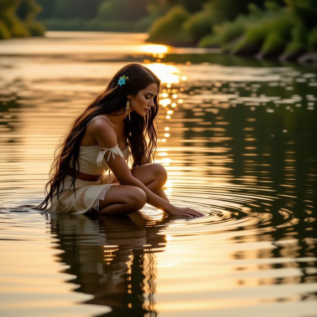 (Nature Documentary Style:1.5) photo of Pocahontas (Pocahont...