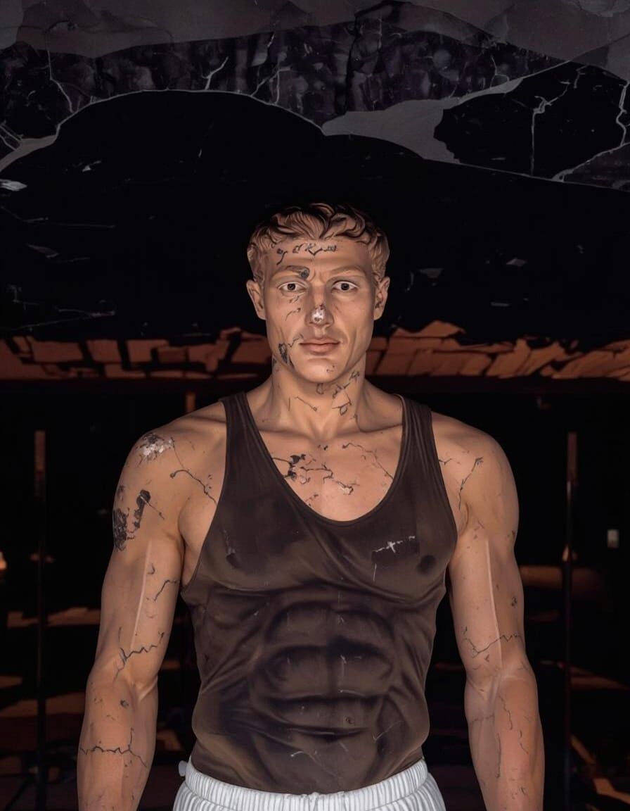 Classical Marble Statue Portrait in Photorealistic Detail