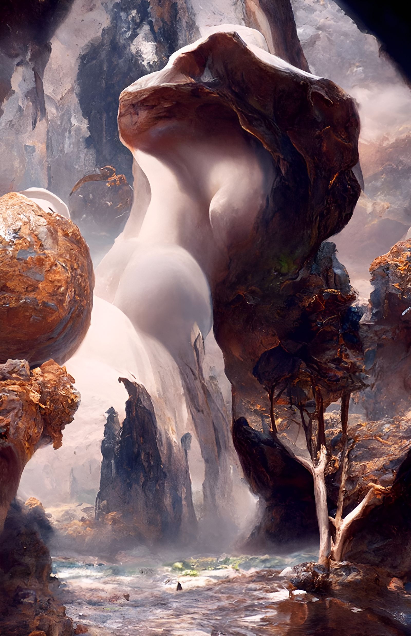 Surreal Alien Landscape with Glowing Flora, 8K