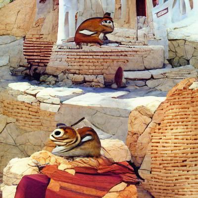 Chipmunk Philosopher in Ancient Greek Art