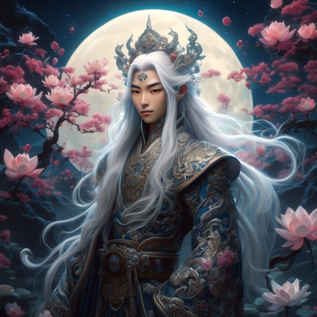Fantasy Prince in Gothic Chinese Attire