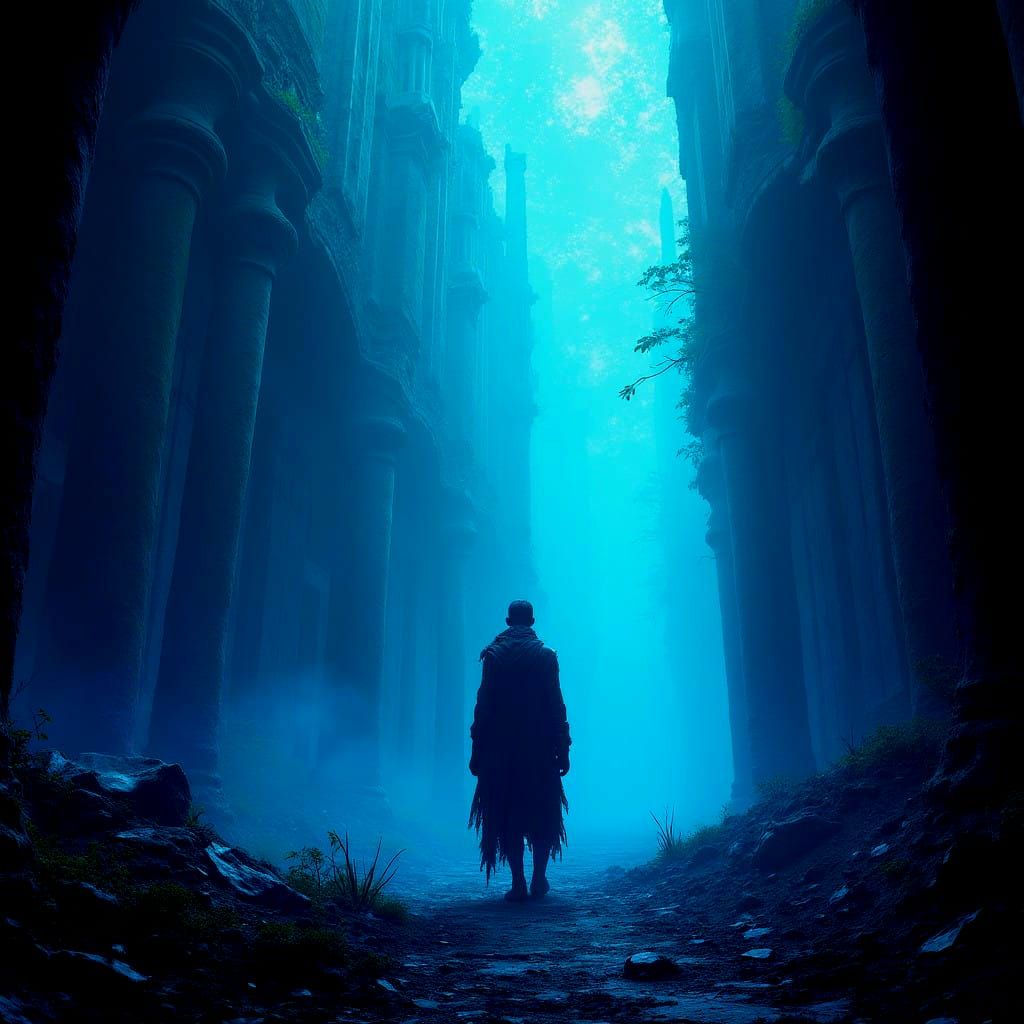 Surreal Ominous Odyssey in Deep Fantasy Style