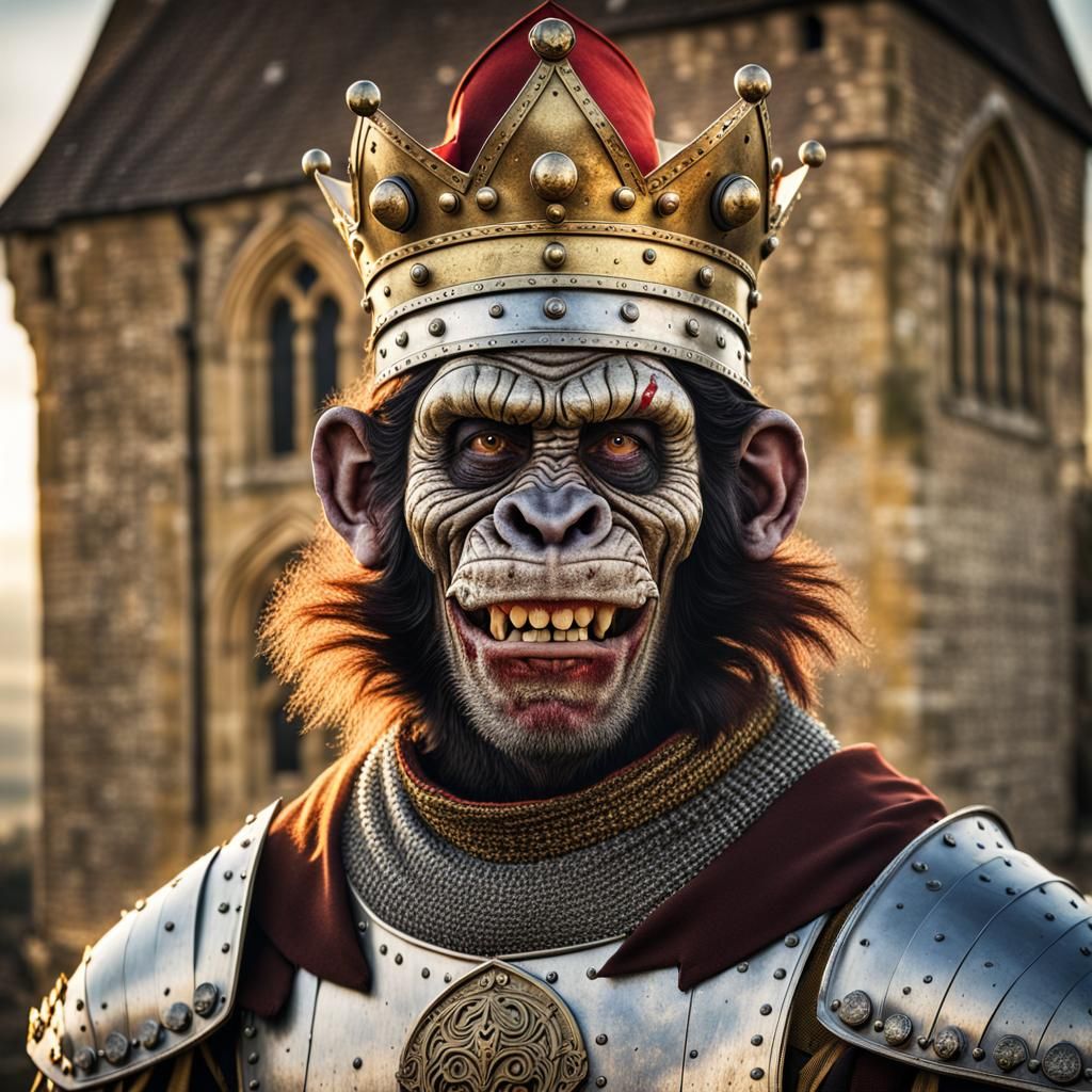 Zombie Monkey Clown King in Royal Armor