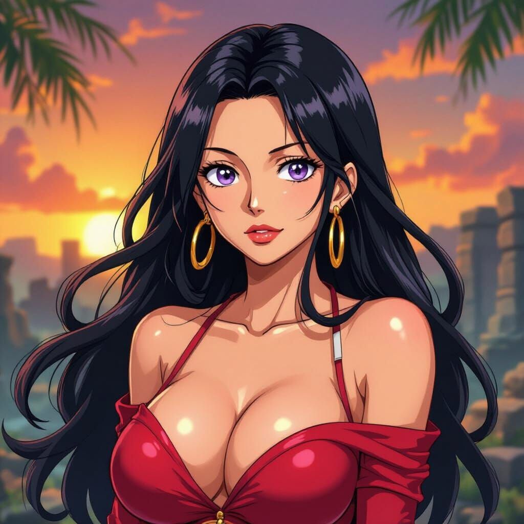 Nico Robin in Dynamic Manga Art Style