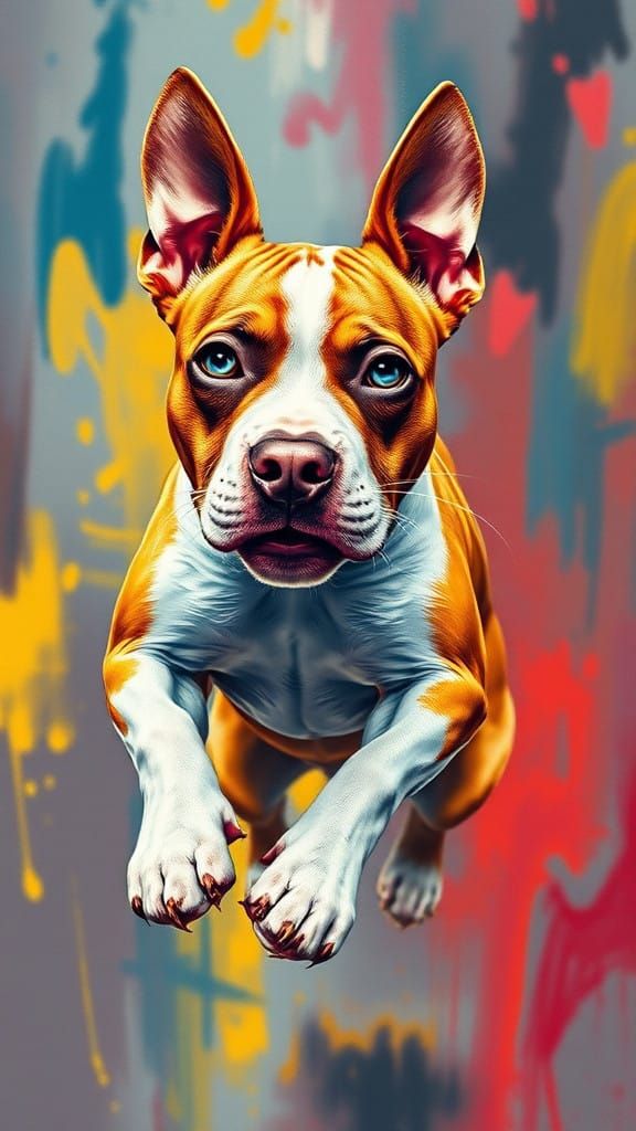 Vibrant Staffordshire Terrier in Motion