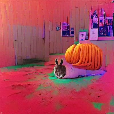 A rabbit in his room