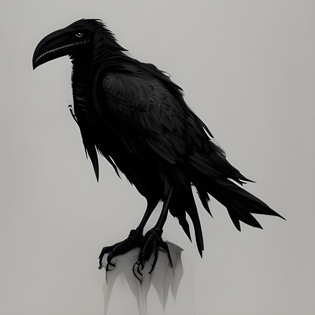 Sinister Demonic Raven Artwork