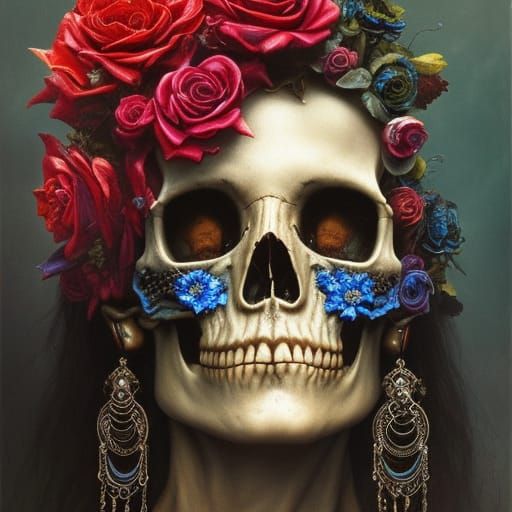 Decaying Skull Shaman in Dark Fantasy Art