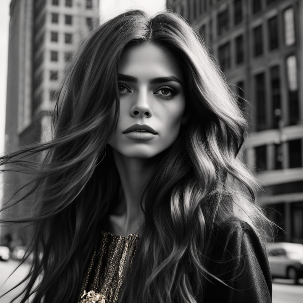 Latino Model in High Fashion, Cinematic Digital Art