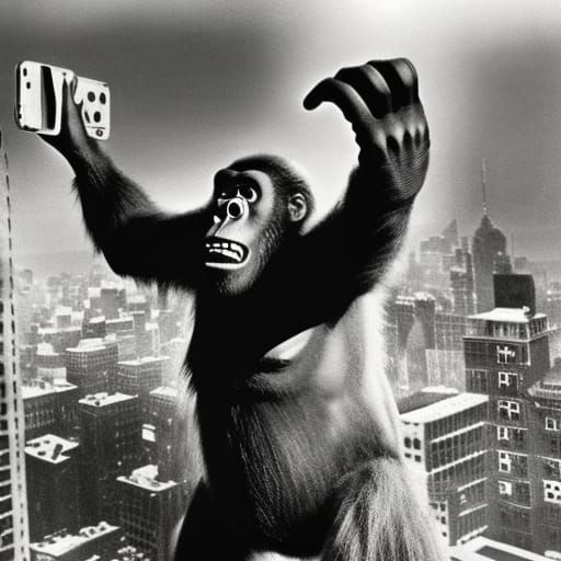 King Kong Selfie atop 1933 Skyscraper