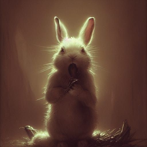 Fluffy Bunny Consumes Carrot: A Gothic Horror